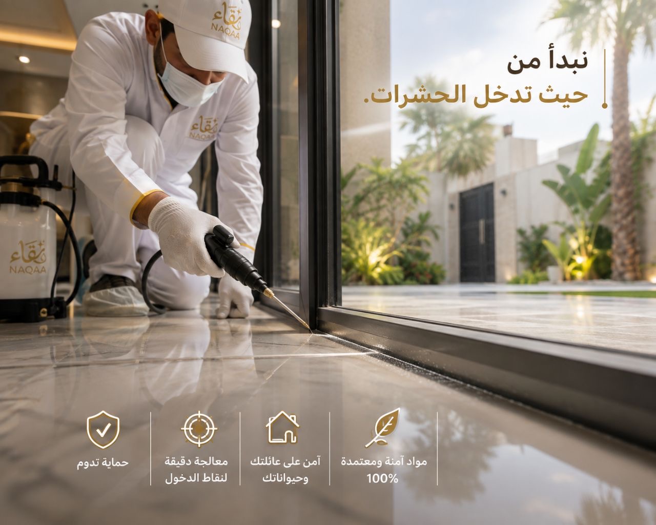 خدمة رش المبيدات ومكافحة الحشرات في الفلل